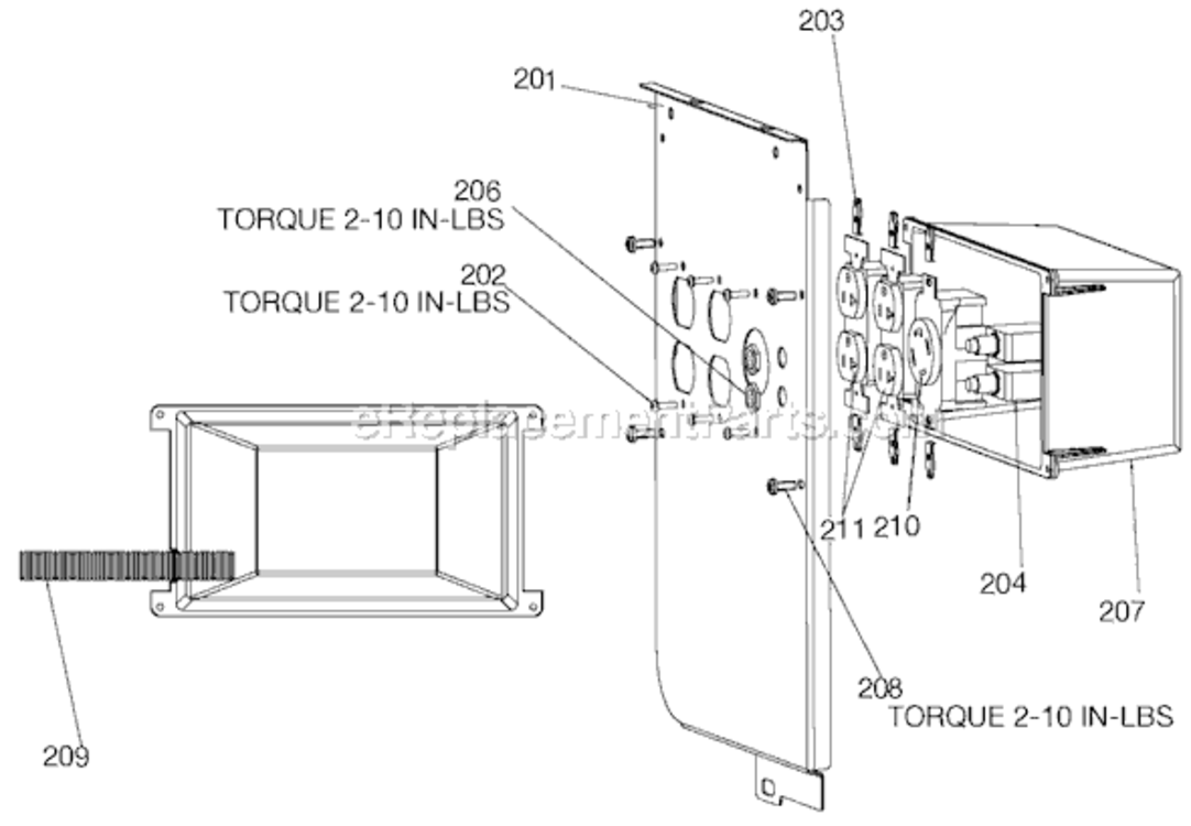 Page D Diagram and Parts List for Type 1 Porter Cable Generator